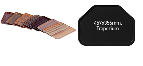 Dienbladen Camtray houtmotief afm. 457x356mm. - Trapezium